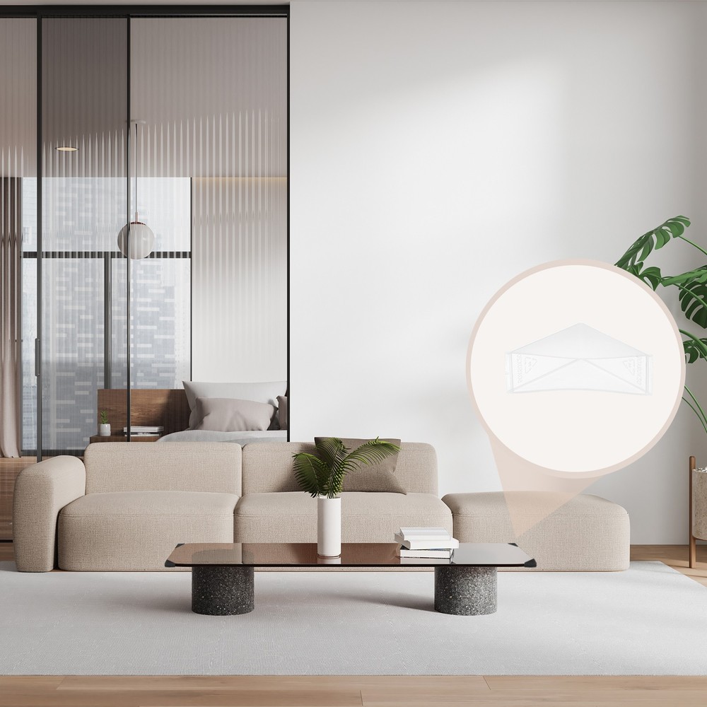 30Pcs 0.79x2in Clear Triangular Glass Table Protective Corners