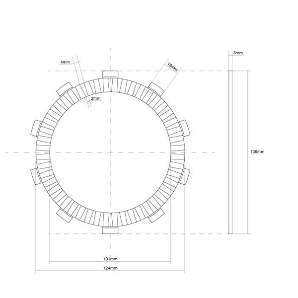 CLUTCH DISC CRANKED FCC