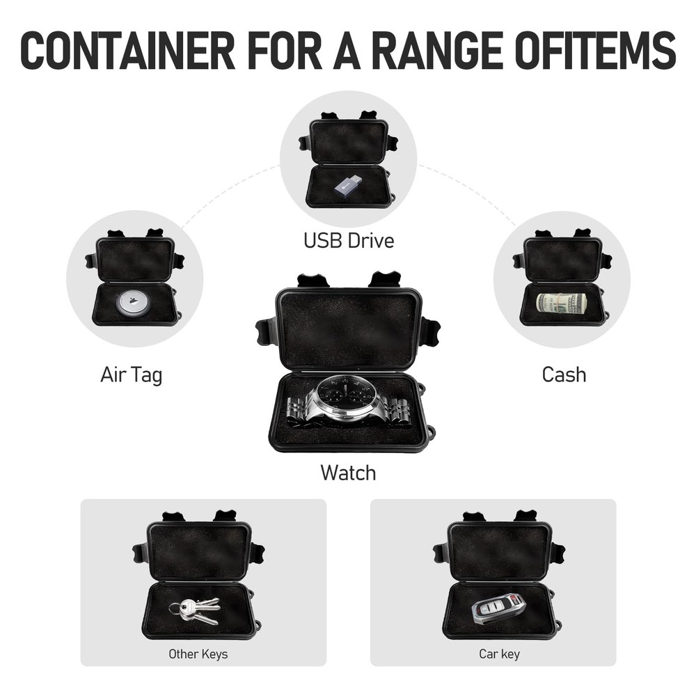 MAILADA Magnetic Key Box,Magnet Holder Under car,Hide a Regular, Black