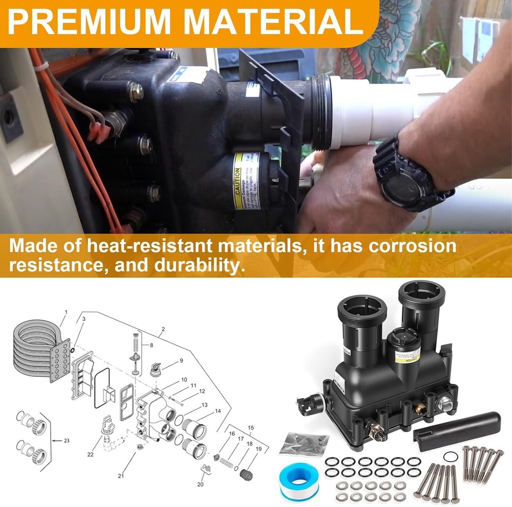 Pool Heater Manifold Kit 77707-0016 for Pentair MasterTemp /Max-E-Therm 400