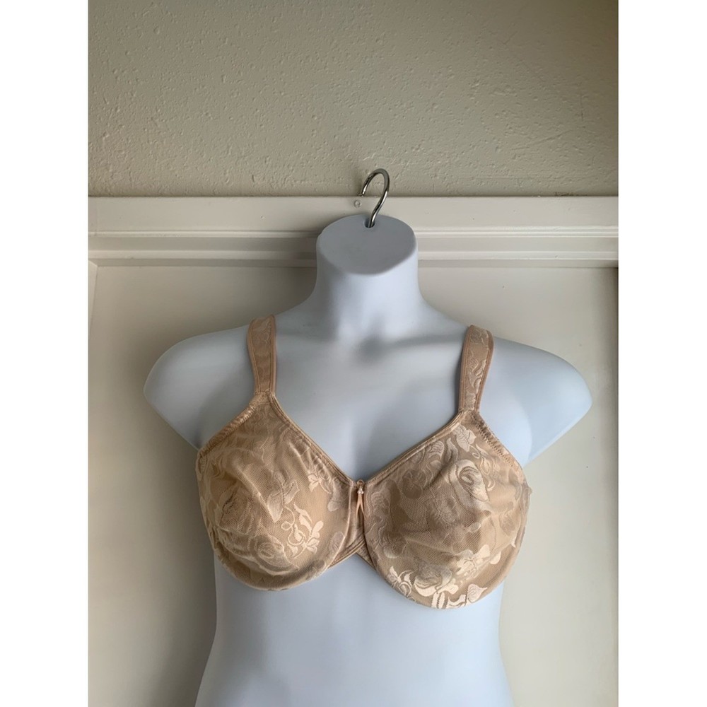 Wacoal Beige Lace Full Coverage Underwire Bra 44C