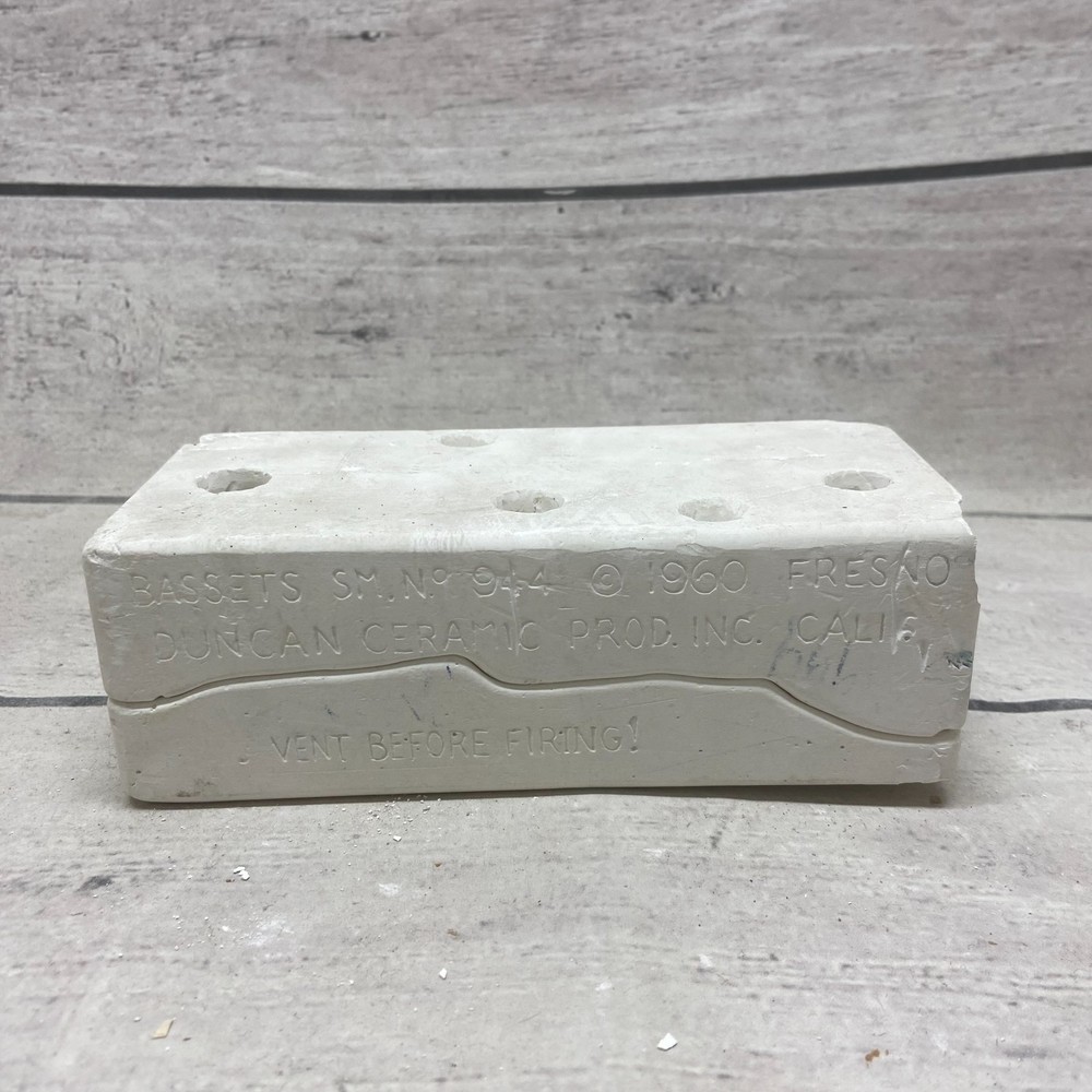 Vintage 1960 Duncan Ceramic Casting Mold Bassets Dog #944