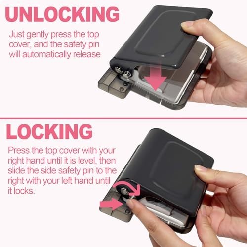 10 Hole Punch Binding Machine, Manual Planner Binder System, 10 Multi-Color Ring