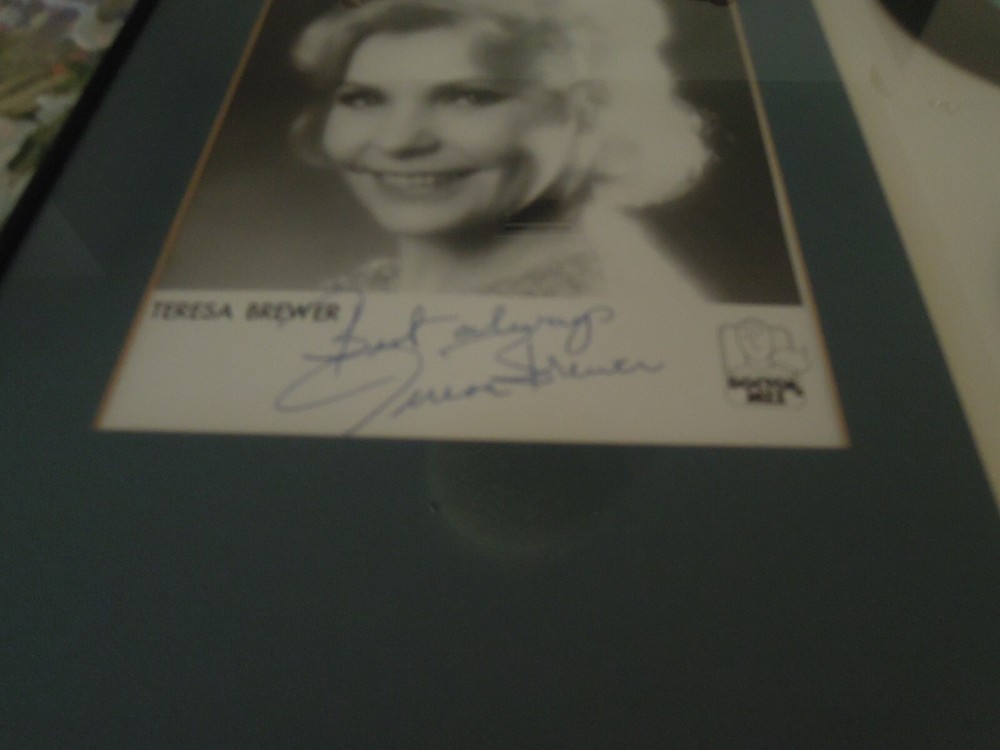 Teresa Brewer Record Photo Signed Framed