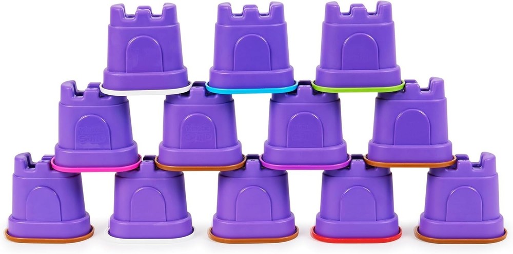 Kinetic Sand, Exclusive 12-Pack Castle Containers, Multi-Color Play Sand Bundle