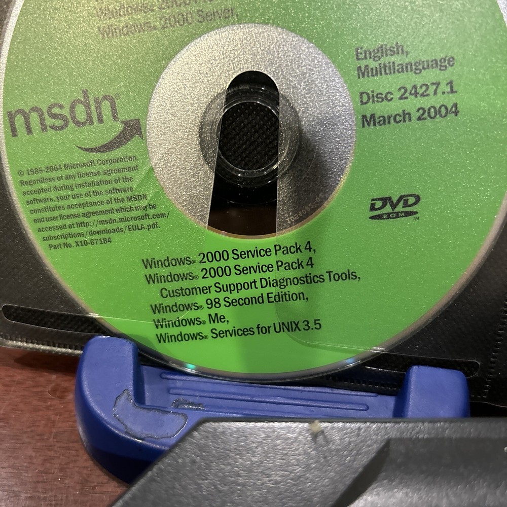 BRAND NEW MSDN Microsoft Windows 2000 Adv/Pro/Server/98/ Me/UNIX 3.5/ More. DVD