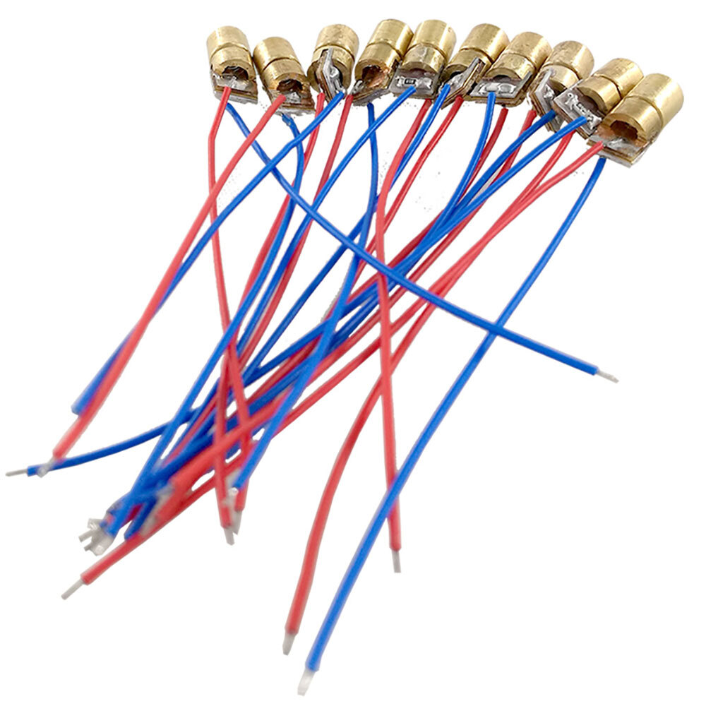 20 PCS 650nm 6mm 5V 5mW Adjustable Laser Dot Diode Module Red Copper Head`
