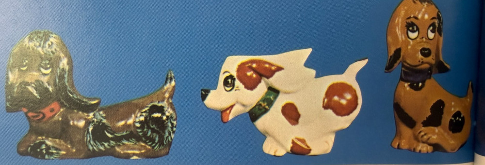 VINTAGE EVERGREEN CERAMIC MOLD #E-112 THREE DOGS