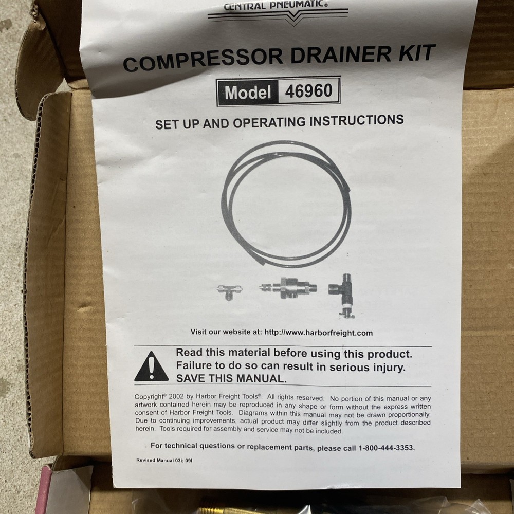 Automatic Compressor Drainer Kit Item 46960 NOS
