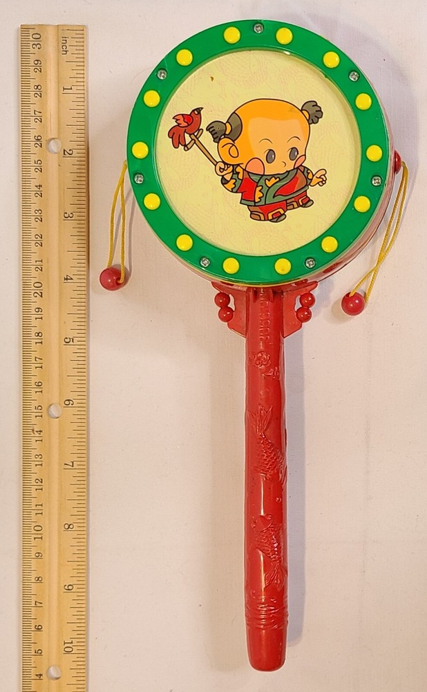 Spindle Hand Drum Chinese Spin Twist Rattle