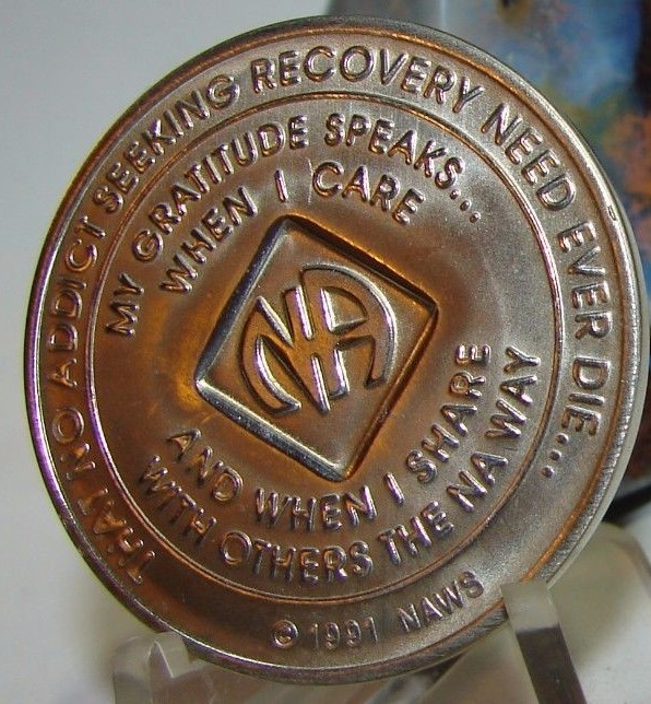 Narcotics Anonymous Medallion 30 Year Bronze NA Chip Token Clean