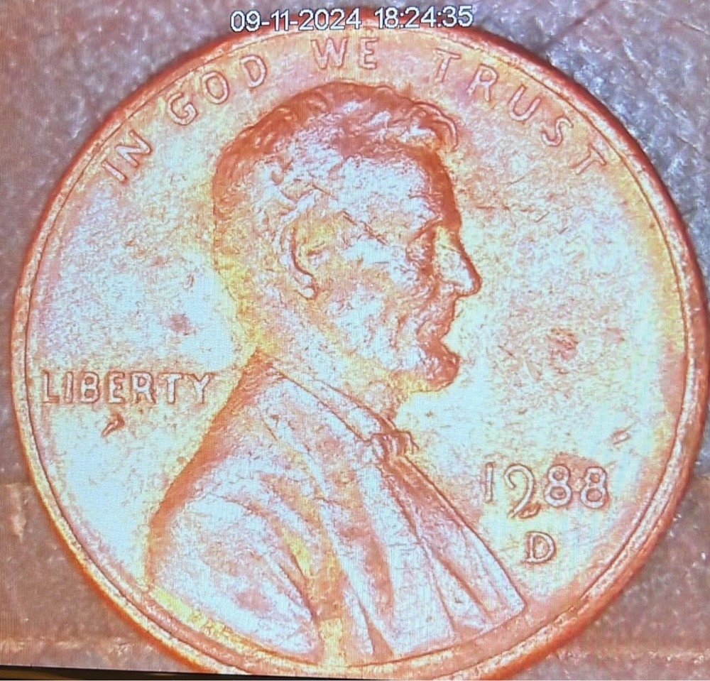 1988 D Lincoln Cent Multiple Die Chips Obverse.