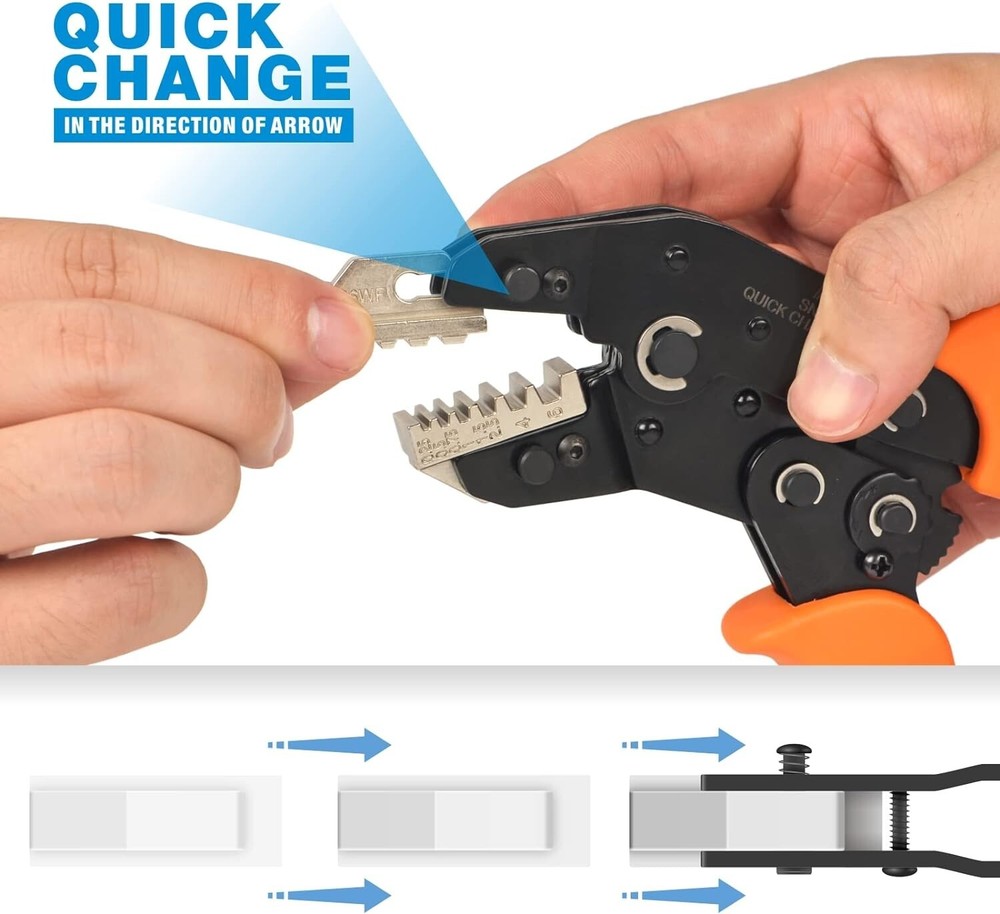 iCrimp Quick Change Crimping Tool Set with 5 Die Sets for Versatile Applications