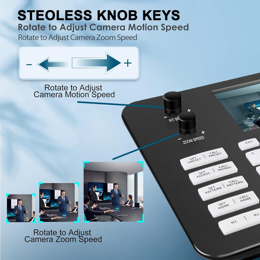 PTZ Controller,Camera Controller POE Network 4D Joystick Decoding Keyboard with