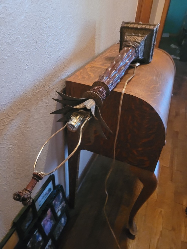 Table Lamp Palm Tree/pineapple Vintage.