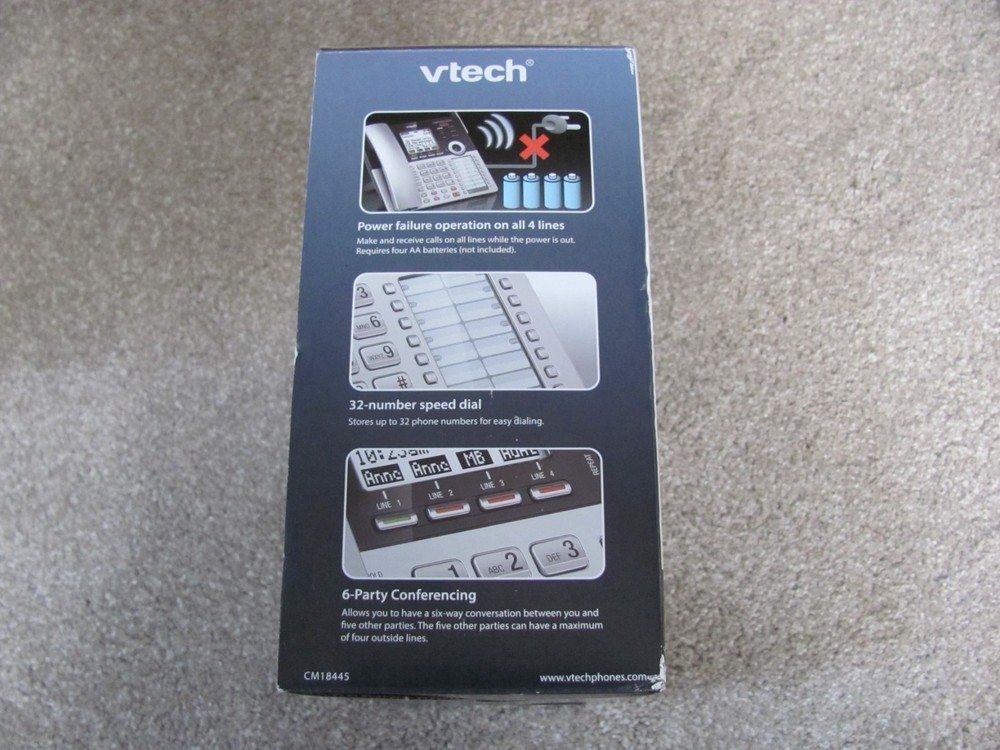 VTech CM18445 4-Line Small Business System Main Console with Answering System
