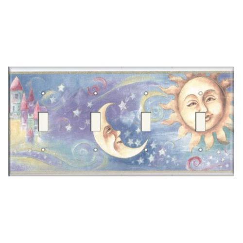 SnazzySwitch Sun And Moon Decorative Light Switch Plate Cover