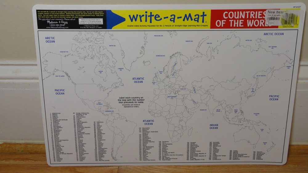 Melissa & Doug, Writeamat Countries