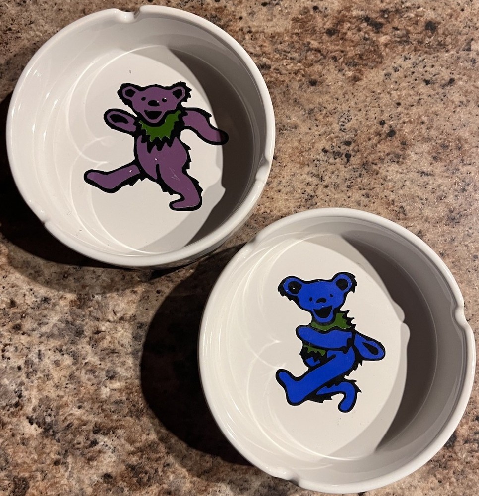 Greatful Dead Ash Tray Pair -  Dancing Bears