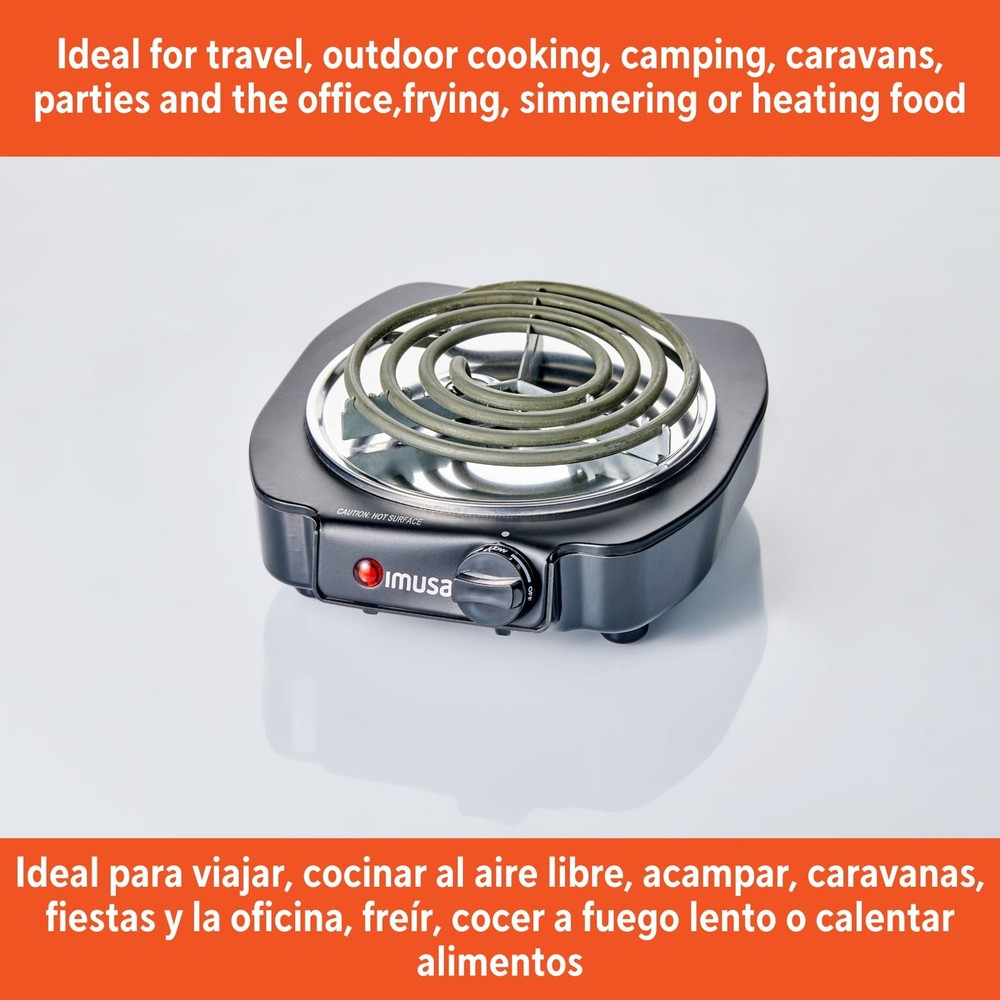 Single Electric Burner, Black