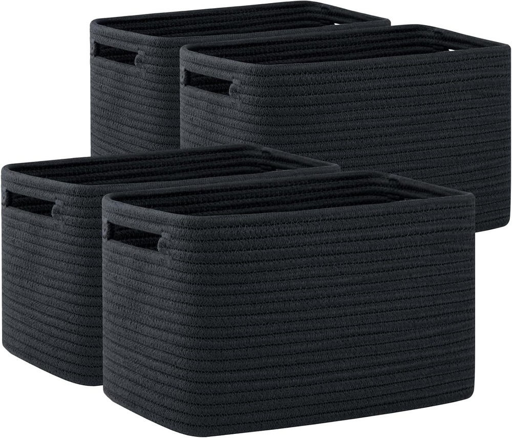 4 Pack Storage Baskets Organizing Cube Storage Bins Shelves Rectangle Storage