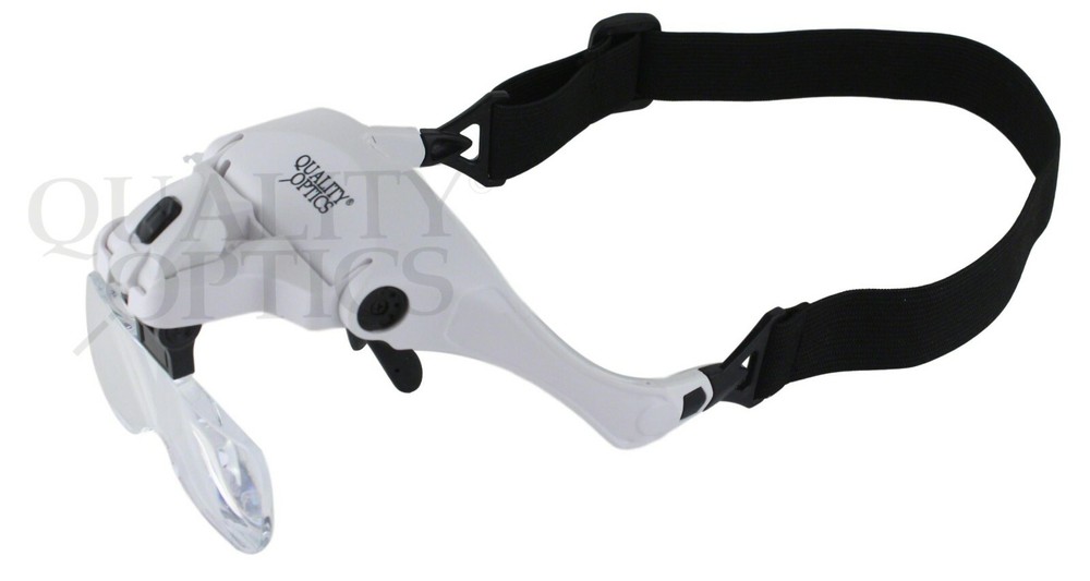 Quality Optics® Illuminated Headband Magnifier Jewelers Head Visor Magnifying