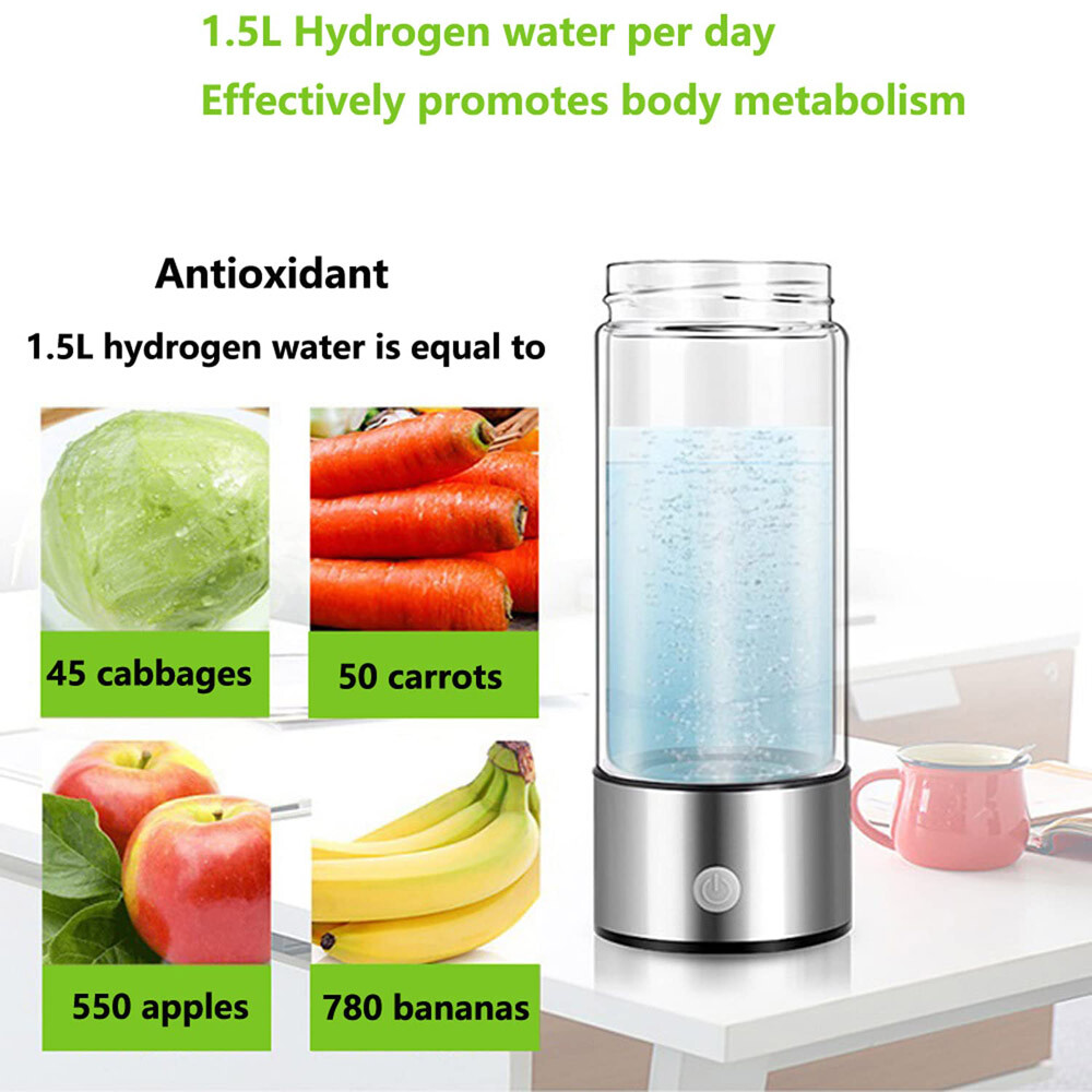 Hydrogen Rich Generator Water Cup Alkaline Ionizer Maker Bottle Anti-Oxidation