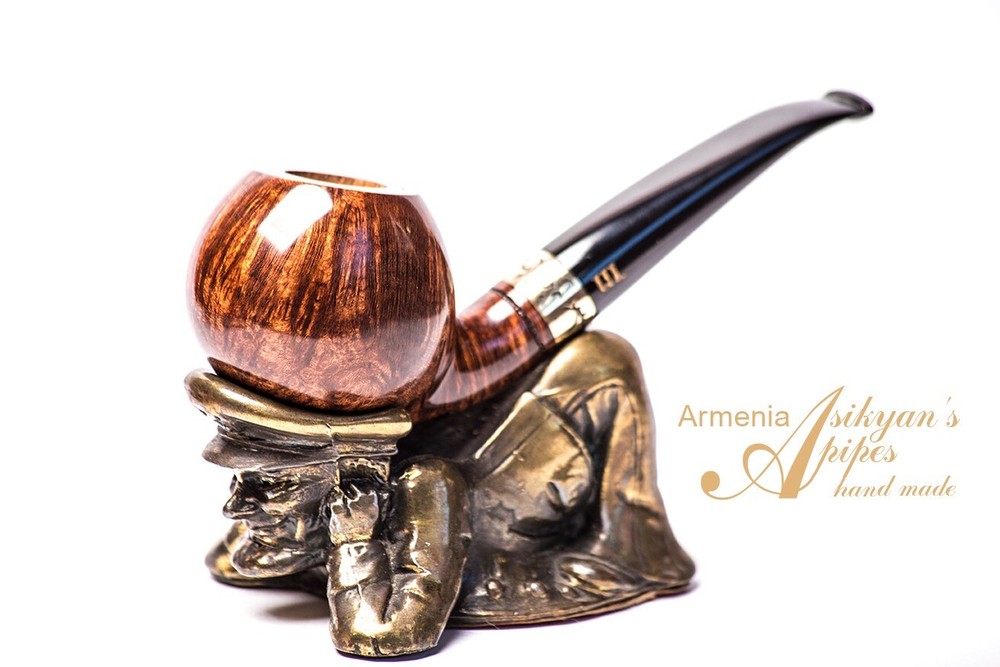 Asikyan Pipe #394/24 Bent Author Smooth Hand Made