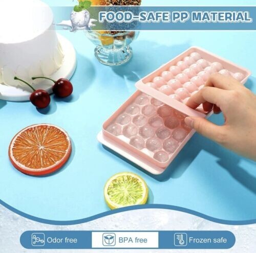 2-pack Pink and Blue Ice Cube Ball Trays