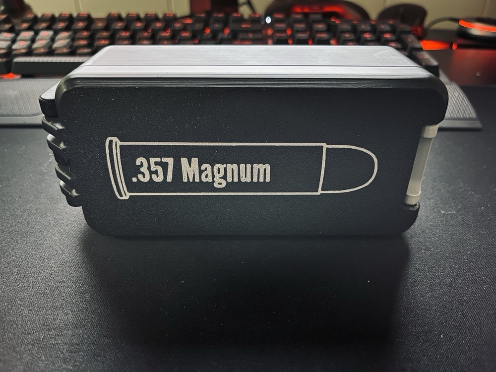 .357 Magnum Caliber 50 Round Ammunition Storage Container 3D Printed