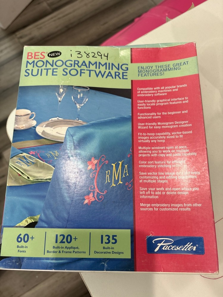 Brother BES Monogramming Suite Embroidery Software Pacesetter