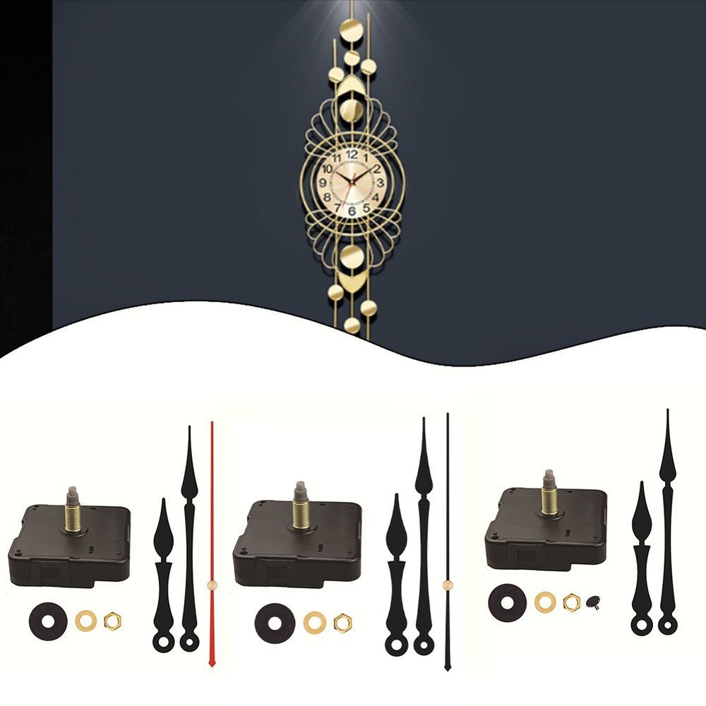 Silent Quartz Clock Mechanism Replacement Kit for Clock Repair Projects