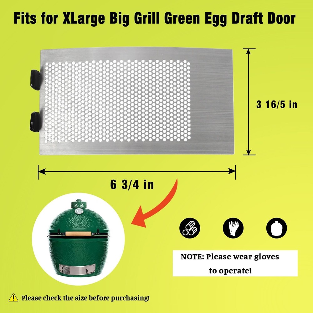 Punched Metal Mesh Screen for Extra-Large Green Egg, Bottom Vent Mesh Panel, ...