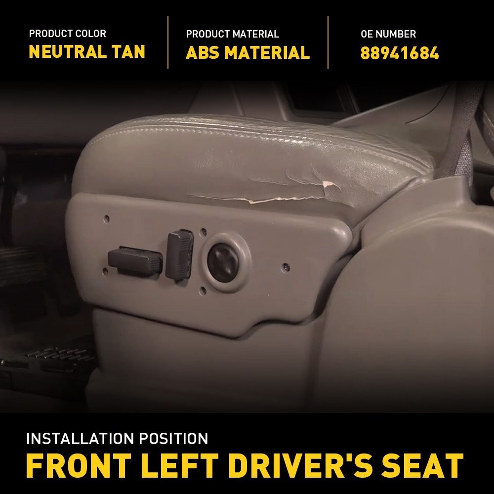 Power Seat Left Front Side Seat Switch Bezel Tan For 2003-2006 Cadillac Escalade