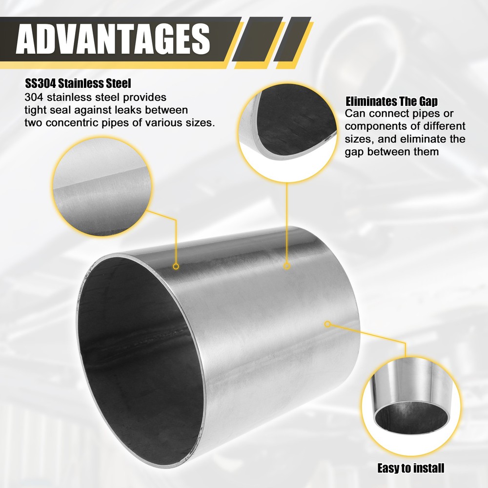 Universal Pack (1) Mandrel Exhaust Bend Elbow Pipe Concentric Reducer 2to 2.5"OD