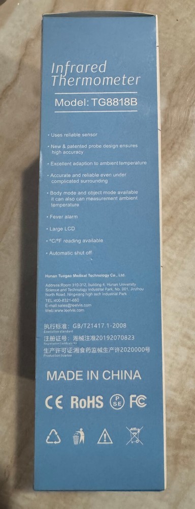 Contactless Digital Forehead Thermometer, Fast Reading, Backlit Display 2 Pack