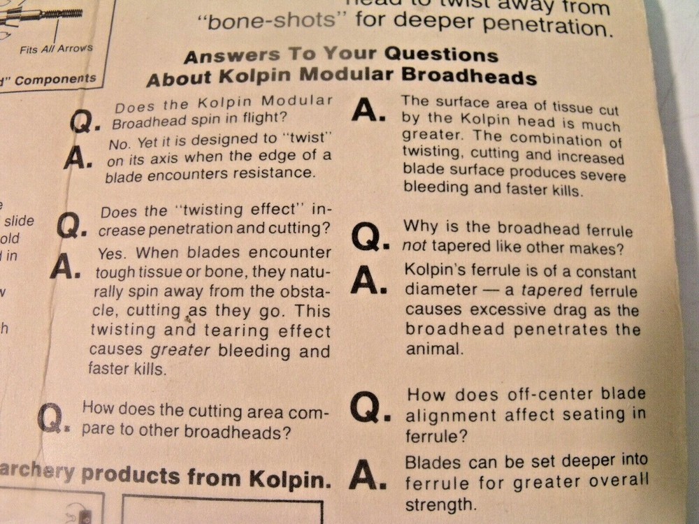 New Kolpin Manufacturing #900 Modular Broadhead