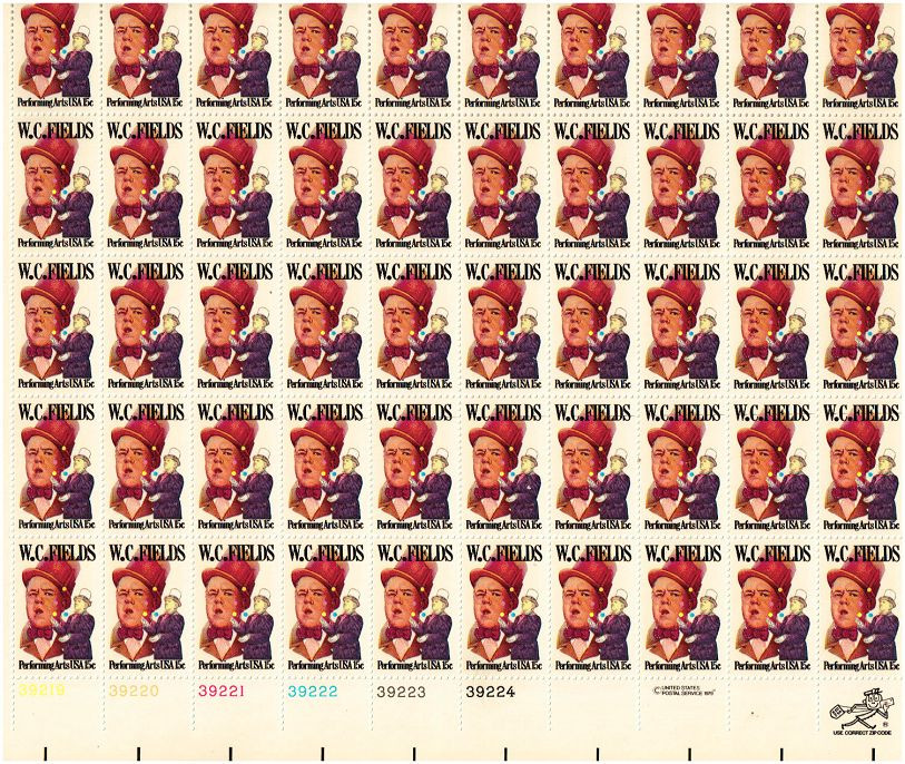 Scott #1803...15 Cent...W.C. Fields...Sheet of  50