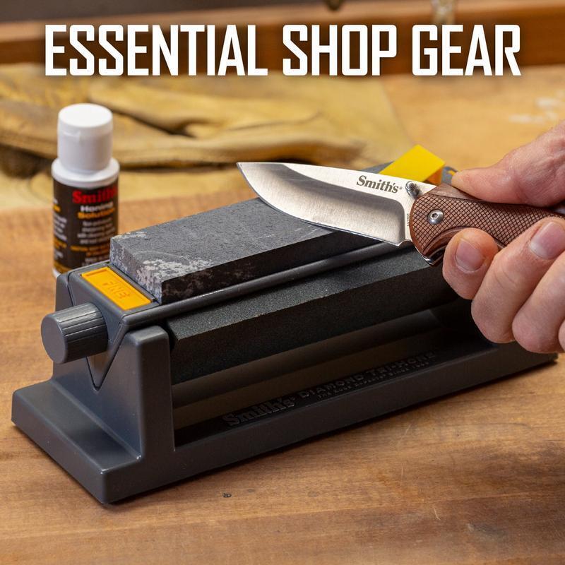 Synthetic Stones 3-Sided Tri-Hone Sharpening System Honing Oil Tools Angle Guide