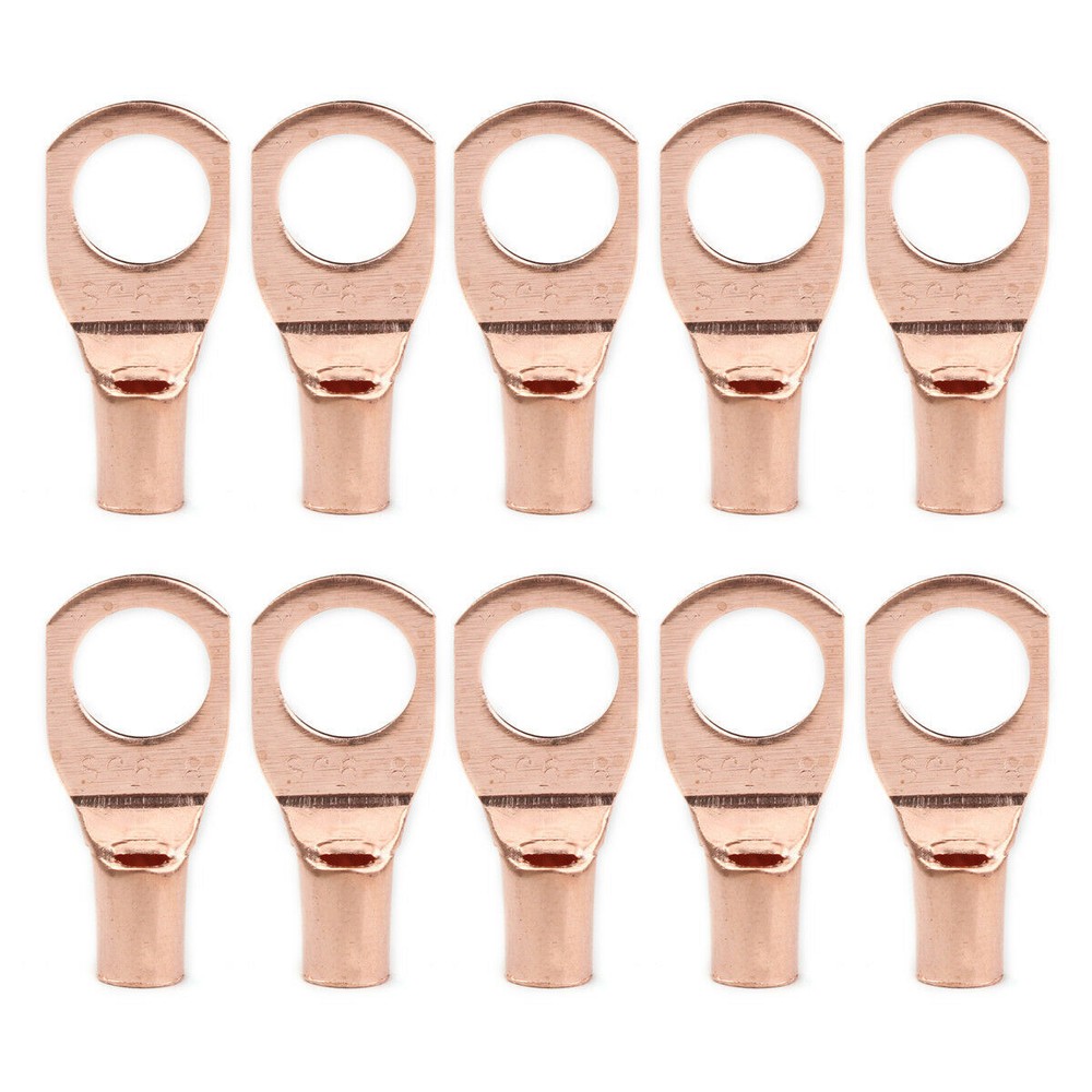 240Pcs Assortment Copper Wire Lugs Battery Cable Ends Ring Terminals Connectors