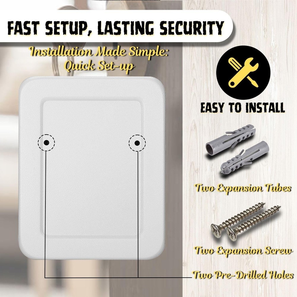 Key Box Wall Mount With Code - 40 Capacity Key Box Organizer, Lock Box Key Ho...