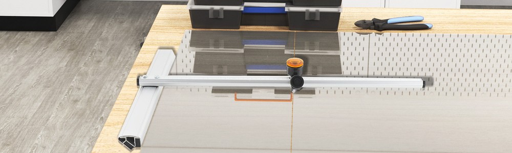 60cm T-Shaped Glass Cutting Tool Push Glass Cutter,Automatic Control Oiling