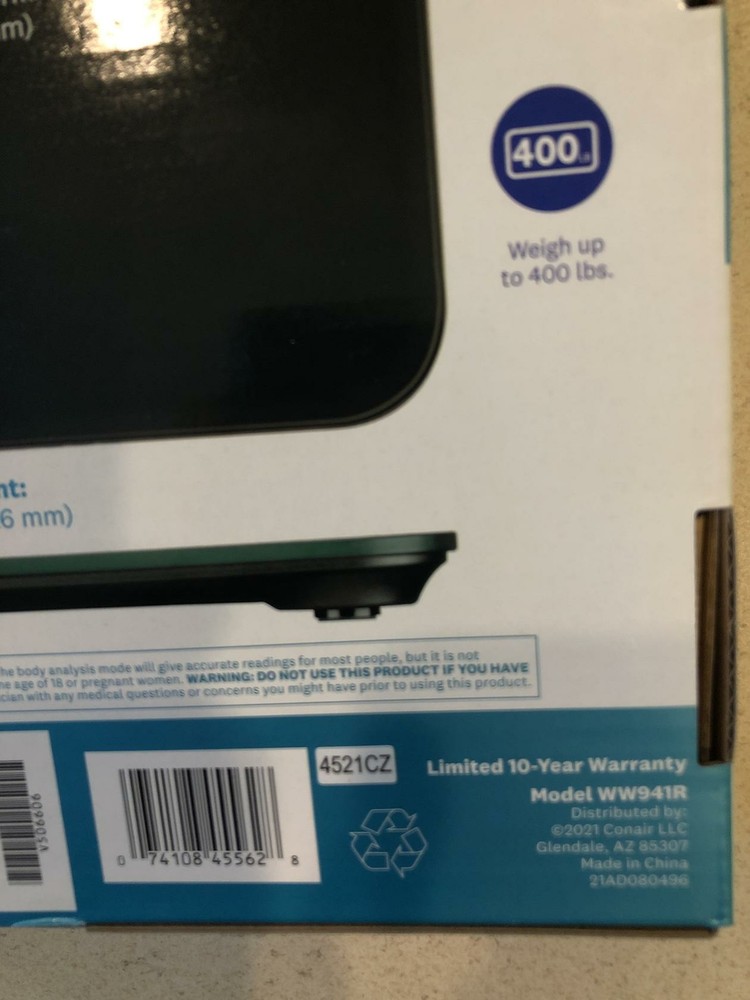 Weight Watchers Body Weight Scale Bluetooth - New