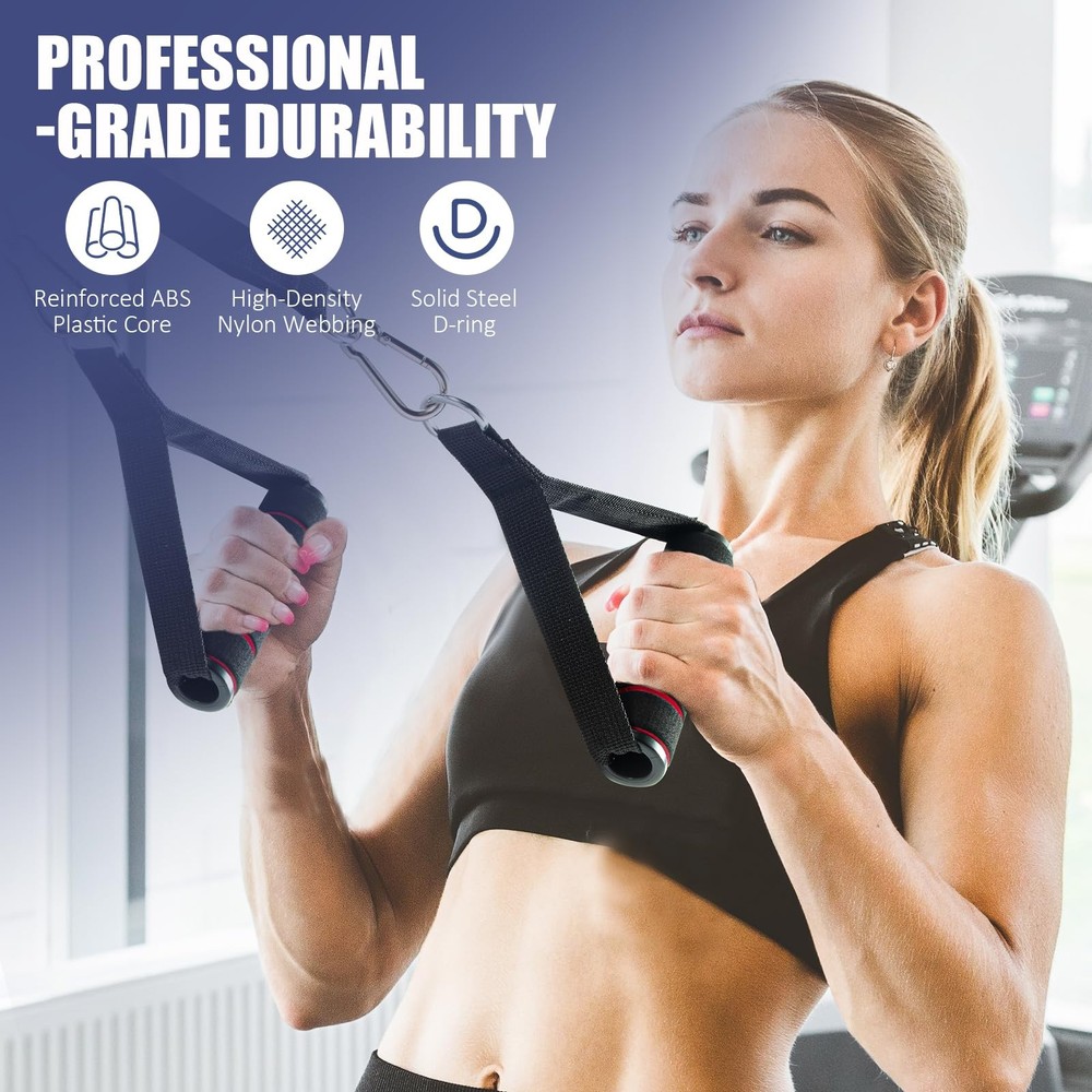 2 Pack Upgraded Exercise Handles, Gym Handle Equipment for Cable Machine Attach