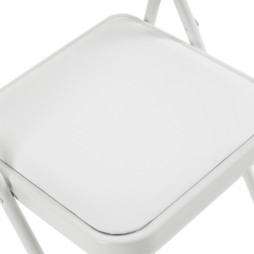 【Old Code：33292149】4pcs Elegant Foldable Iron & PVC Chairs for Convention