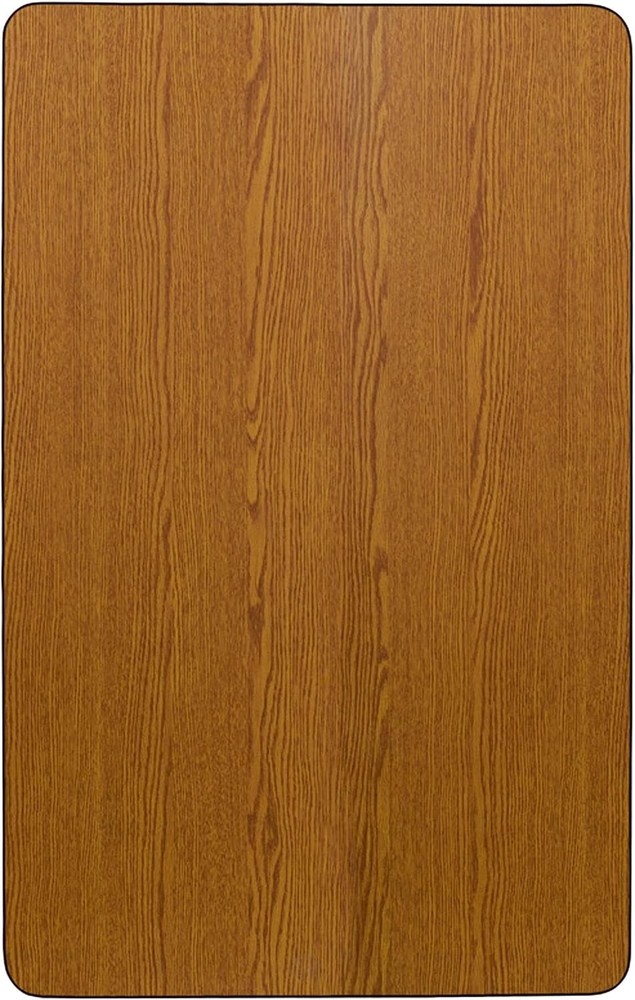 Flash Furniture 24''W x 48''L Rectangular Oak Thermal Laminate Activity Table -