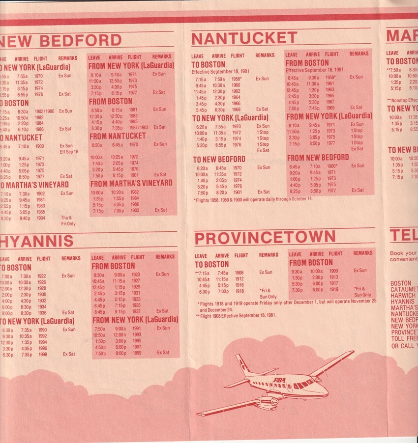 Naples Airlines timetable 1977/10/15