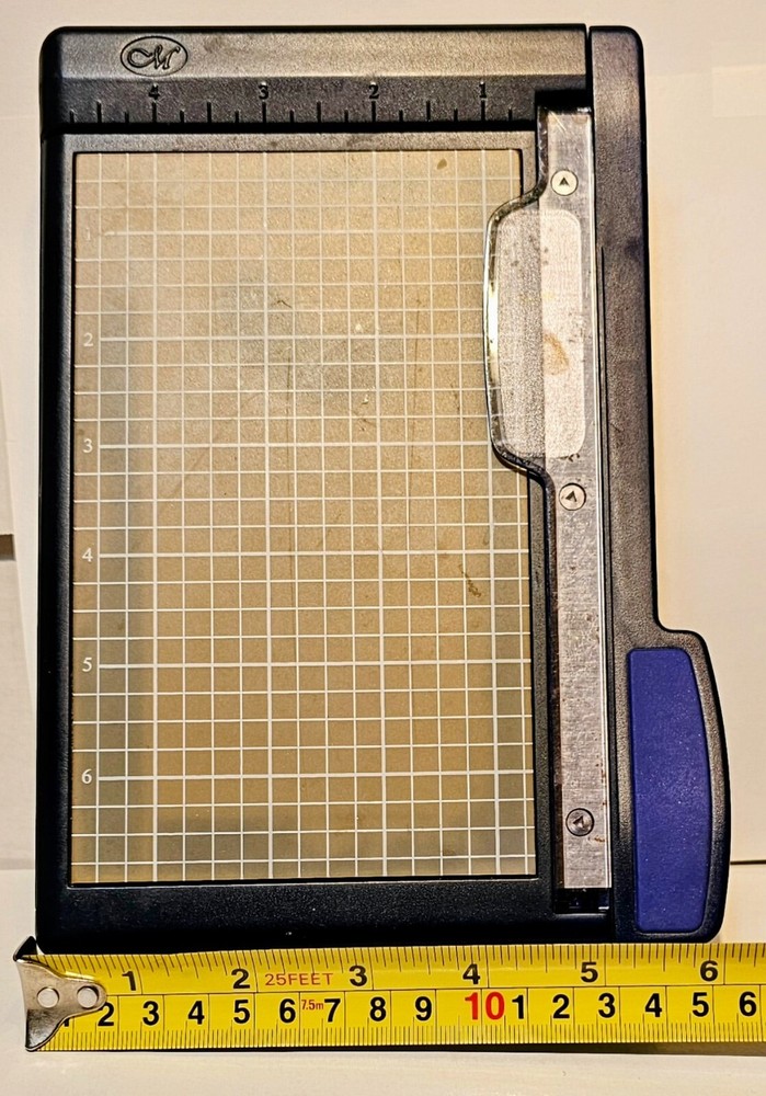 Creative Memories Paper Cutter Trimmer With Storage Drawer. Blue 