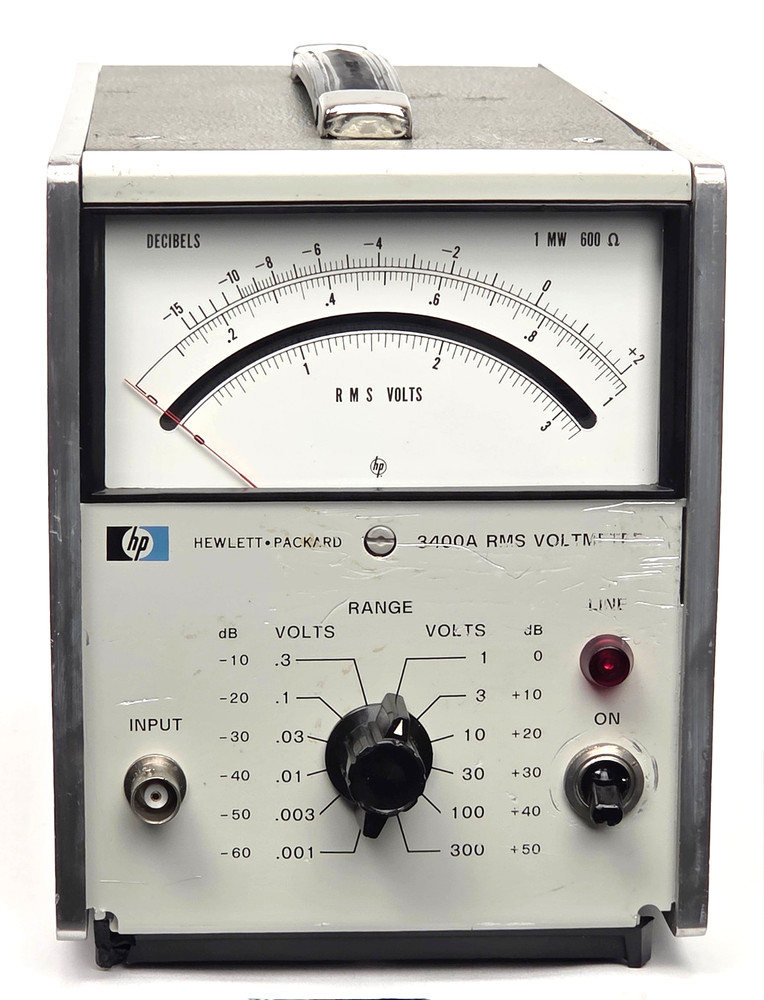HP Keysight 3400A Analog RMS AC Voltmeter, opt.1 Tested, Working, Latest Version