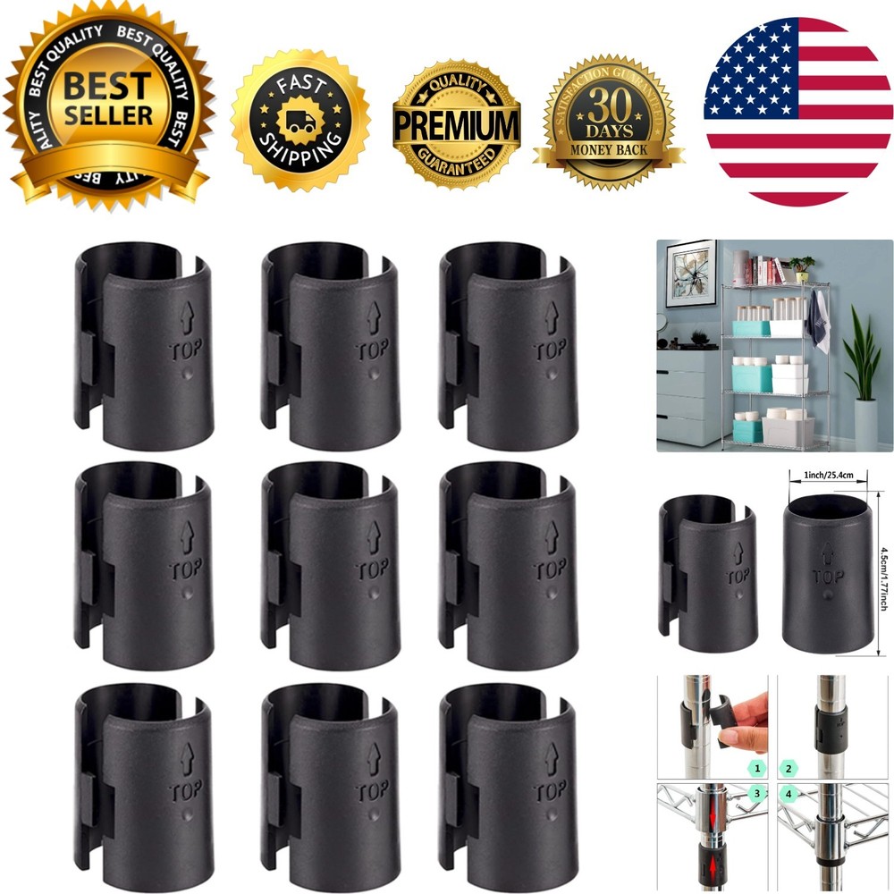 18-Pack Replacement Shelf Clips for 1" Posts - Easy to Install & Durable